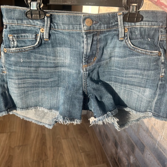 Citizens of Humanity Dark Wash Jean Shorts - Picture 2 of 5